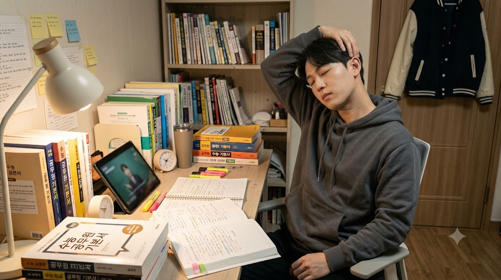 목과 승모근 긴장을 푸는 대각선 신장 사진 6